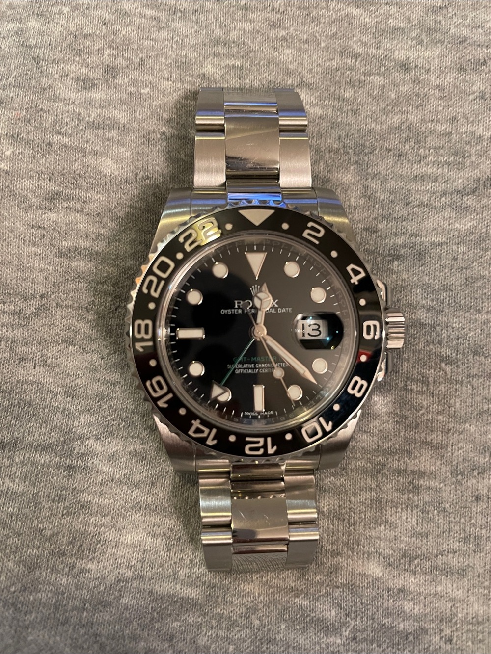 Authentic Rolex GMT-Master II Black Dial Stainless Steel 116710LN discontinued